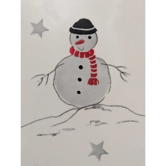 Large Farval Portugal White Cake Server Stand Pedestal Snowman Christmas New - Picture 2 of 8